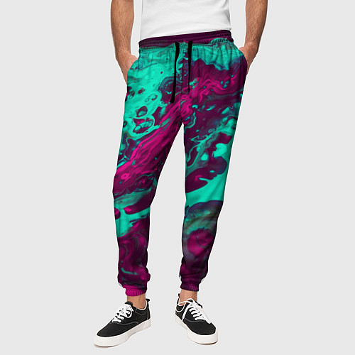 Мужские брюки Абстракция мрамор / 3D-принт – фото 3