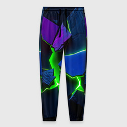 Брюки на резинке мужские Neon tile, цвет: 3D-принт