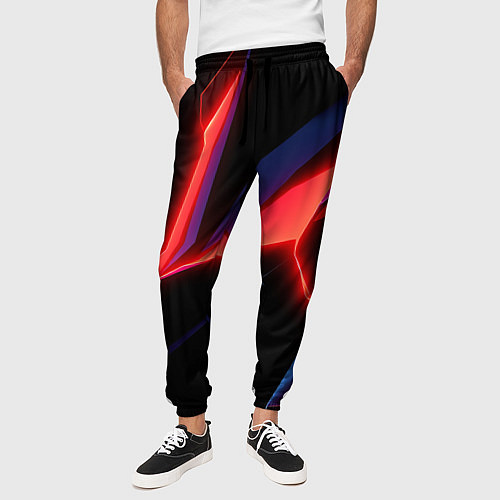 Мужские брюки Neon red / 3D-принт – фото 3