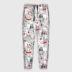 Мужские брюки Новогодние котики
