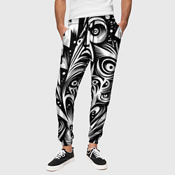 Брюки на резинке мужские Lightnings and faces - ai art fantasy, цвет: 3D-принт — фото 2