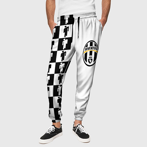 Мужские брюки Ювентус паттерн люди / 3D-принт – фото 3