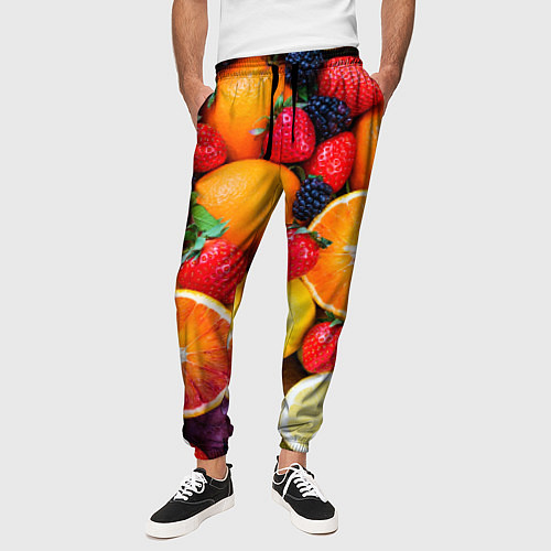 Мужские брюки Мультифрукт / 3D-принт – фото 3