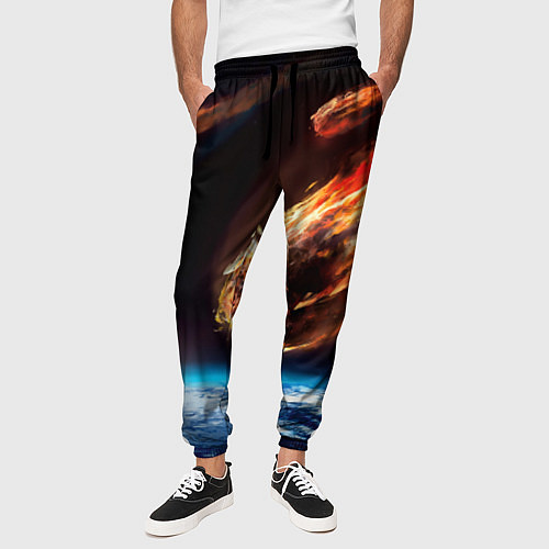 Мужские брюки Метеориты / 3D-принт – фото 3