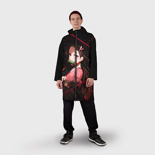 Мужской дождевик Nezuko Demon Slayer art / 3D-принт – фото 3