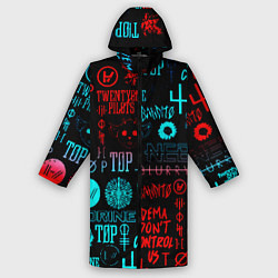 Дождевик мужской Twenty one pilots pattern music, цвет: 3D-принт