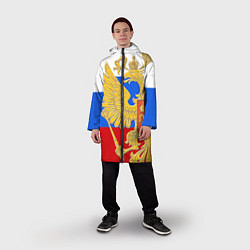 Дождевик мужской Герб России: триколор, цвет: 3D-принт — фото 2