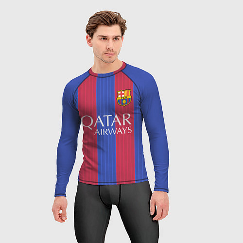 Мужской рашгард FCB Messi: Qatar Airways / 3D-принт – фото 3