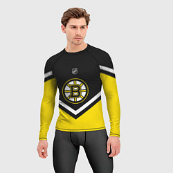 Рашгард мужской NHL: Boston Bruins, цвет: 3D-принт — фото 2