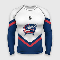 Рашгард мужской NHL: Columbus Blue Jackets, цвет: 3D-принт