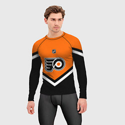 Рашгард мужской NHL: Philadelphia Flyers, цвет: 3D-принт — фото 2