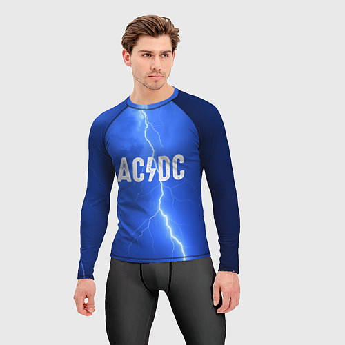 Мужской рашгард AC/DC: Lightning / 3D-принт – фото 3