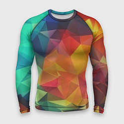 Рашгард мужской Цветные полигоны, цвет: 3D-принт