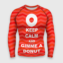Рашгард мужской Keep Calm & Gimme a donut, цвет: 3D-принт