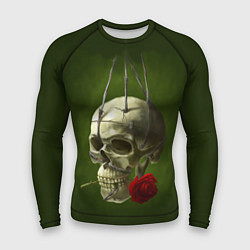 Рашгард мужской Череп и роза, цвет: 3D-принт
