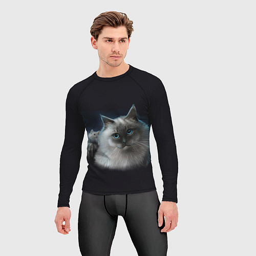 Мужской рашгард Кошка и мышка / 3D-принт – фото 3