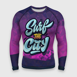 Рашгард мужской Surf the City Purple, цвет: 3D-принт