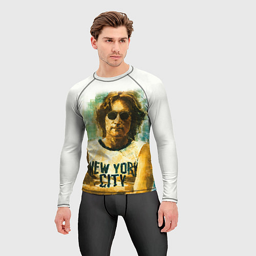 Мужской рашгард John Lennon: New York / 3D-принт – фото 3