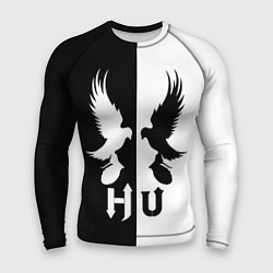 Рашгард мужской HU: Black & White, цвет: 3D-принт
