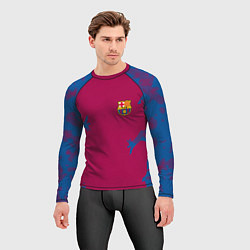 Рашгард мужской FC Barcelona: Purple Original, цвет: 3D-принт — фото 2
