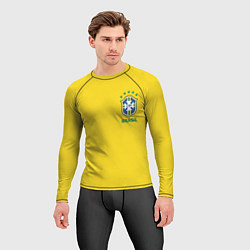 Рашгард мужской Сборная Бразилии, цвет: 3D-принт — фото 2