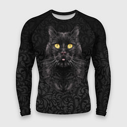 Рашгард мужской Чёрный котик, цвет: 3D-принт