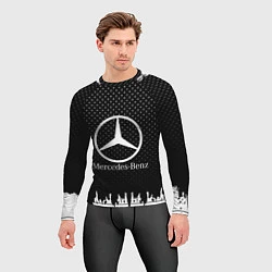 Рашгард мужской Mercedes-Benz: Black Side, цвет: 3D-принт — фото 2
