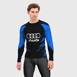 Рашгард мужской Audi: Blue Anger, цвет: 3D-принт — фото 2