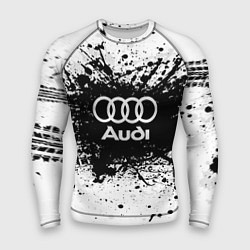 Рашгард мужской Audi: Black Spray, цвет: 3D-принт