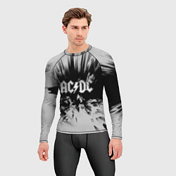 Рашгард мужской AC/DC: Grey & Black, цвет: 3D-принт — фото 2