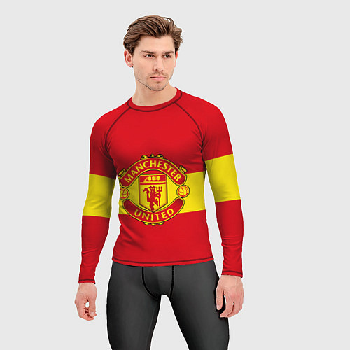 Мужской рашгард FC Man United: Red Style / 3D-принт – фото 3