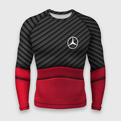 Рашгард мужской Mercedes Benz: Red Carbon, цвет: 3D-принт