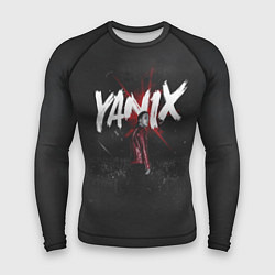 Рашгард мужской YANIX: Black Side, цвет: 3D-принт