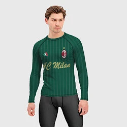 Рашгард мужской AC Milan: Green Form, цвет: 3D-принт — фото 2