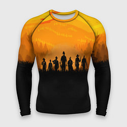 Рашгард мужской Red Dead Redemption: Orange Sun, цвет: 3D-принт