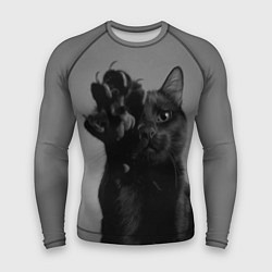 Рашгард мужской Черный котик, цвет: 3D-принт