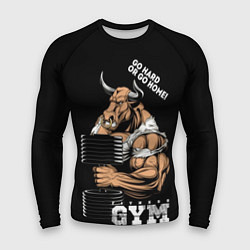 Рашгард мужской Go heavy or go home - bull, цвет: 3D-принт