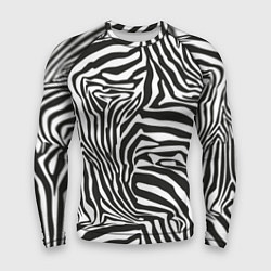Рашгард мужской Полосы шкура зебры, цвет: 3D-принт
