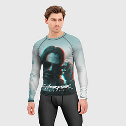 Рашгард мужской Cyberpunk 2077: Keanu Reeves, цвет: 3D-принт — фото 2