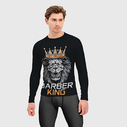 Мужской рашгард Barber King Барбер Король / 3D-принт – фото 3