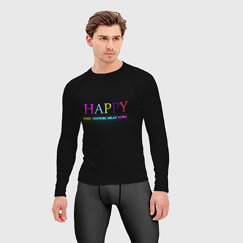 Мужской рашгард HAPPY / 3D-принт – фото 3