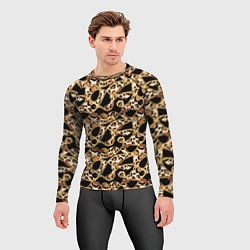 Рашгард мужской Versace Леопардовая текстура, цвет: 3D-принт — фото 2