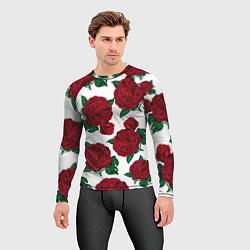 Рашгард мужской Винтажные розы, цвет: 3D-принт — фото 2