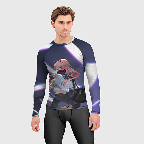 Мужской рашгард ЛЮБИМАЯ В МАСКЕ / 3D-принт – фото 3