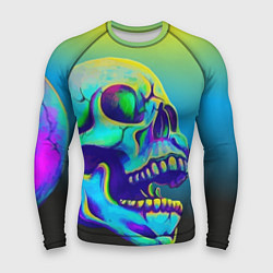 Рашгард мужской Neon skull, цвет: 3D-принт