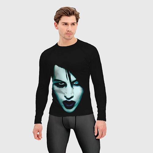 Мужской рашгард Marilyn Manson / 3D-принт – фото 3