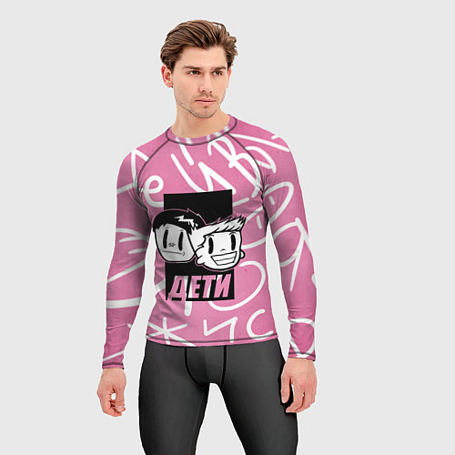 Мужской рашгард Дети Rave / 3D-принт – фото 3
