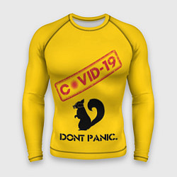 Рашгард мужской Dont Panic covid-19, цвет: 3D-принт