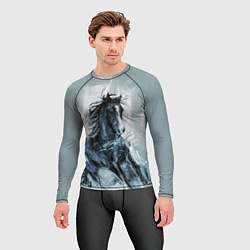 Рашгард мужской Нарисованный конь, цвет: 3D-принт — фото 2