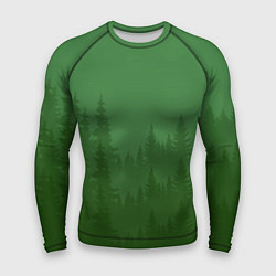 Рашгард мужской Зеленый Лес, цвет: 3D-принт